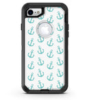 Teal Micro Anchors - iPhone 7 or 8 OtterBox Case & Skin Kits