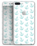 Teal Micro Anchors - Skin-kit for the iPhone 8 or 8 Plus