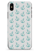 Teal Micro Anchors - iPhone X Clipit Case