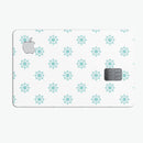 Teal Micro Ship Wheels - Premium Protective Decal Skin-Kit for the Apple Credit Card
