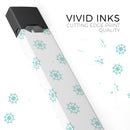 Teal Micro Ship Wheels - Premium Decal Protective Skin-Wrap Sticker compatible with the Juul Labs vaping device