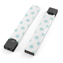 Teal Micro Ship Wheels - Premium Decal Protective Skin-Wrap Sticker compatible with the Juul Labs vaping device
