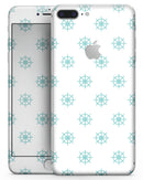 Teal Micro Ship Wheels - Skin-kit for the iPhone 8 or 8 Plus