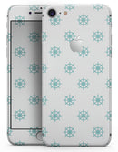 Teal Micro Ship Wheels - Skin-kit for the iPhone 8 or 8 Plus