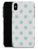 Teal Micro Ship Wheels - iPhone X Clipit Case