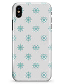 Teal Micro Ship Wheels - iPhone X Clipit Case