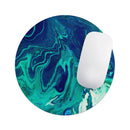 Teal Oil Mixture// WaterProof Rubber Foam Backed Anti-Slip Mouse Pad for Home Work Office or Gaming Computer Desk