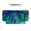 Teal Oil Mixture // Skin Decal Wrap Kit for Nintendo Switch Console & Dock, Joy-Cons, Pro Controller, Lite, 3DS XL, 2DS XL, DSi, or Wii - Vinyl Skin Wrap for Nintendo Switch 2, OLED, Lite, Pro Controller, Wii & Classic Handhelds