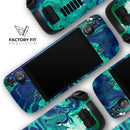 Teal Oil Mixture // Full Body Skin Decal Wrap Kit for the Steam Deck handheld gaming computer