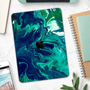 Teal Oil Mixture - Full Body Skin Decal for the Apple iPad Pro 12.9", 11", 10.5", 9.7", Air or Mini (All Models Available)