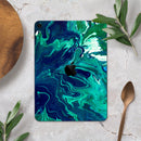 Teal Oil Mixture - Full Body Skin Decal for the Apple iPad Pro 12.9", 11", 10.5", 9.7", Air or Mini (All Models Available)