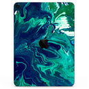 Teal Oil Mixture - Full Body Skin Decal for the Apple iPad Pro 12.9", 11", 10.5", 9.7", Air or Mini (All Models Available)