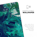 Teal Oil Mixture - Full Body Skin Decal for the Apple iPad Pro 12.9", 11", 10.5", 9.7", Air or Mini (All Models Available)