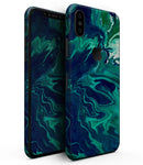 Teal Oil Mixture - iPhone XS MAX, XS/X, 8/8+, 7/7+, 5/5S/SE Skin-Kit (All iPhones Available)