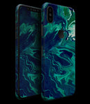 Teal Oil Mixture - iPhone XS MAX, XS/X, 8/8+, 7/7+, 5/5S/SE Skin-Kit (All iPhones Available)