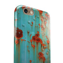 Teal Painted Rustic Metal iPhone 6/6s or 6/6s Plus 2-Piece Hybrid INK-Fuzed Case