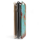Teal Painted Rustic Metal iPhone 6/6s or 6/6s Plus 2-Piece Hybrid INK-Fuzed Case