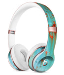 Teal Painted Rustic Metal Full-Body Skin Kit for the Beats by Dre Solo 3 Wireless Headphones