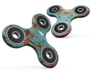 Teal Painted Rustic Metal Full-Body Fidget Spinner Skin-Kit