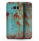 Teal Painted Rustic Metal - Samsung Galaxy S8 Full-Body Skin Kit