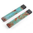 Teal Painted Rustic Metal - Premium Decal Protective Skin-Wrap Sticker compatible with the Juul Labs vaping device