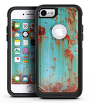 Teal Painted Rustic Metal - iPhone 7 or 8 OtterBox Case & Skin Kits