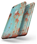 Teal Painted Rustic Metal - Skin-kit for the iPhone 8 or 8 Plus