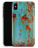 Teal Painted Rustic Metal - iPhone X Clipit Case