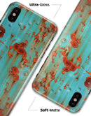 Teal Painted Rustic Metal - iPhone X Clipit Case