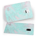 Teal Slate Marble Surface V23 - Premium Protective Decal Skin-Kit for the Apple Credit Card