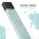 Teal Slate Marble Surface V23 - Premium Decal Protective Skin-Wrap Sticker compatible with the Juul Labs vaping device