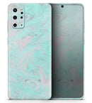 Teal Slate Marble Surface V23 - Premium Vinyl Skin Decal for Samsung Galaxy S25 Ultra, S24, S23, S22 & All Galaxy S Models