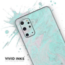 Teal Slate Marble Surface V23 - Premium Vinyl Skin Decal for Samsung Galaxy S25 Ultra, S24, S23, S22 & All Galaxy S Models
