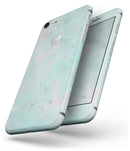 Teal Slate Marble Surface V23 - Skin-kit for the iPhone 8 or 8 Plus