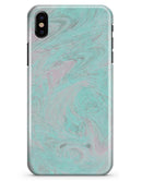 Teal Slate Marble Surface V23 - iPhone X Clipit Case