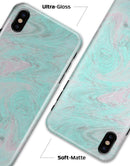 Teal Slate Marble Surface V23 - iPhone X Clipit Case