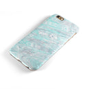 Teal Slate Marble Surface V39 iPhone 6/6s or 6/6s Plus 2-Piece Hybrid INK-Fuzed Case