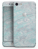 Teal Slate Marble Surface V39 - Skin-kit for the iPhone 8 or 8 Plus
