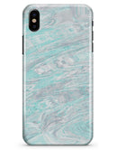 Teal Slate Marble Surface V39 - iPhone X Clipit Case