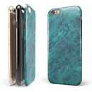 Teal Slate Marble Surface V48 iPhone 6/6s or 6/6s Plus 2-Piece Hybrid INK-Fuzed Case