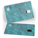 Teal Slate Marble Surface V48 - Premium Protective Decal Skin-Kit for the Apple Credit Card
