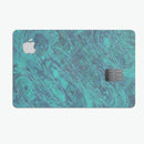 Teal Slate Marble Surface V48 - Premium Protective Decal Skin-Kit for the Apple Credit Card