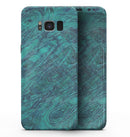 Teal Slate Marble Surface V48 - Samsung Galaxy S8 Full-Body Skin Kit