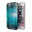 Teal Twilight Zone with Strikes of Lightening iPhone 6/6s or 6/6s Plus 2-Piece Hybrid INK-Fuzed Case