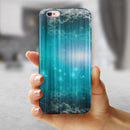 Teal Twilight Zone with Strikes of Lightening iPhone 6/6s or 6/6s Plus 2-Piece Hybrid INK-Fuzed Case