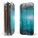 Teal Twilight Zone with Strikes of Lightening iPhone 6/6s or 6/6s Plus 2-Piece Hybrid INK-Fuzed Case