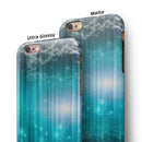 Teal Twilight Zone with Strikes of Lightening iPhone 6/6s or 6/6s Plus 2-Piece Hybrid INK-Fuzed Case