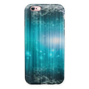 Teal Twilight Zone with Strikes of Lightening iPhone 6/6s or 6/6s Plus 2-Piece Hybrid INK-Fuzed Case