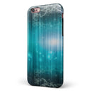 Teal Twilight Zone with Strikes of Lightening iPhone 6/6s or 6/6s Plus 2-Piece Hybrid INK-Fuzed Case