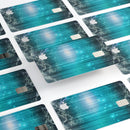 Teal Twilight Zone with Strikes of Lightening - Premium Protective Decal Skin-Kit for the Apple Credit Card
